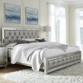 Global Furniture Usa Riley Silver Tufted Full Size Bed - 87 x 56 x 56 in. RILEY-FB
